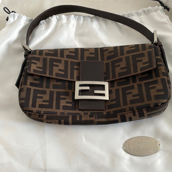 Fendi Handbags - Authentic Vintage Fendi Zucca Baguette
